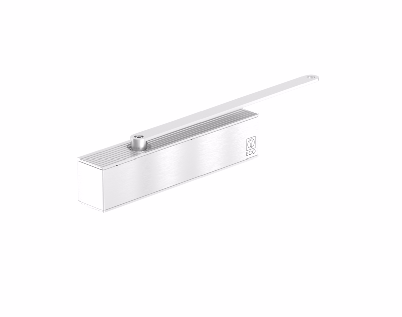 Dørlukker TS61 B hvid EN3-6 NY, incl. Glideskinne GS-H