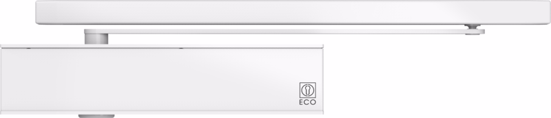 Dørlukkerhus TS61 G hvid EN3-6 NY, incl. Glideskinne GS-H