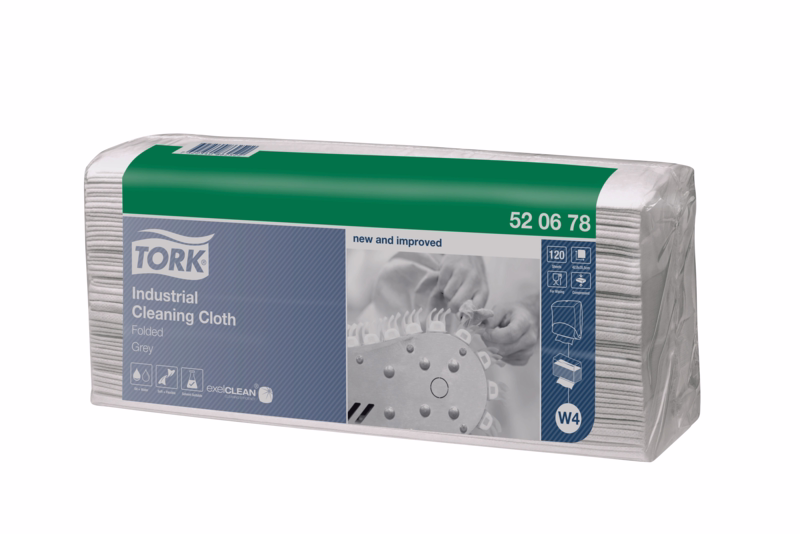 Aftørringsklude Industri 520679 grå, á 120 stk.