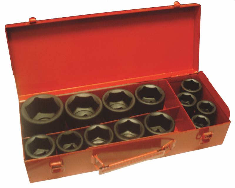 Slagtoppesæt 3/4" x 21-50 mm kort, 13 dele