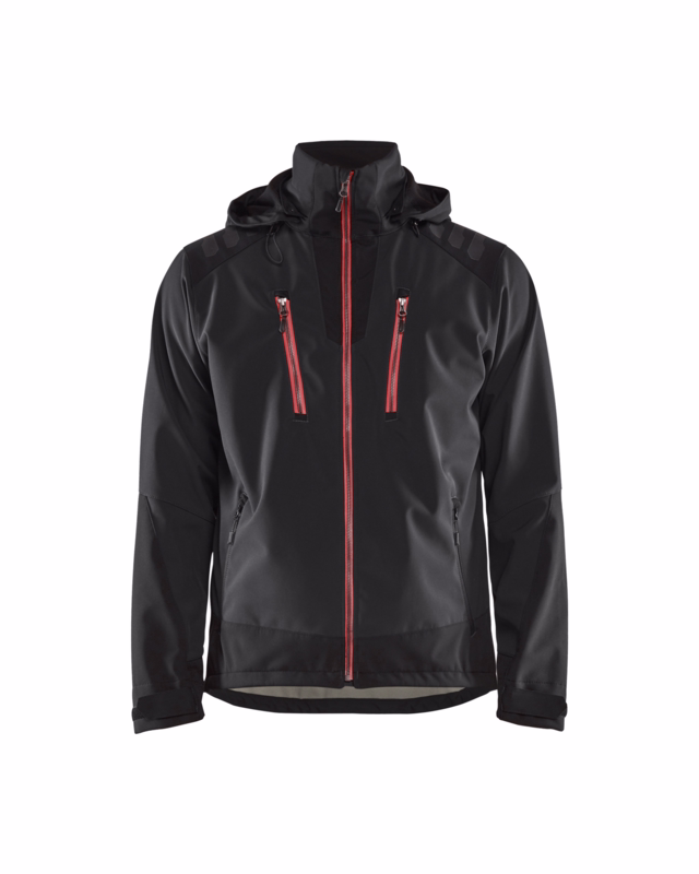 Softshell jakke 47492513 Sort/Rød Str. 2XL