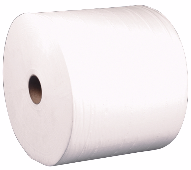 Aftørringspapir Værkstedsrulle 4-lag Hvid 400 m