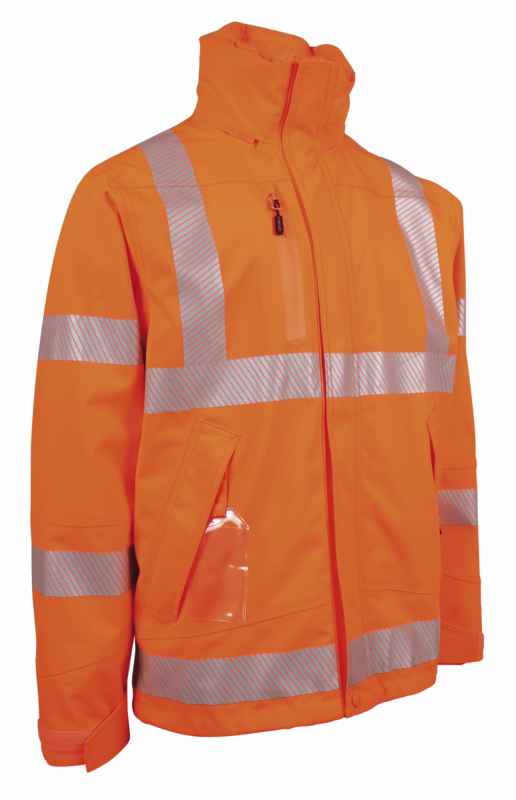 Regnjakke 4WS-5057 Hi-vis orange, str. 3XL