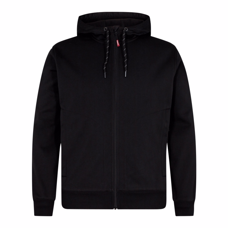 Hættecardigan 8019 Sort, str. 6XL