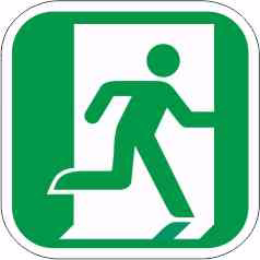   - Pictogram flugtvej højre 120x120mm