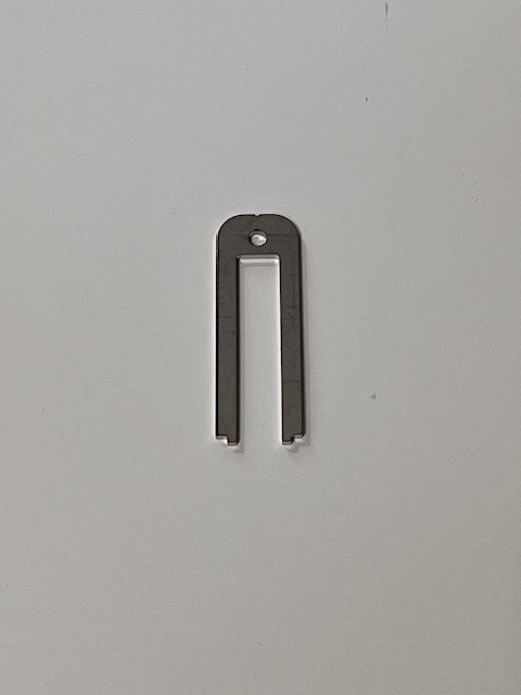 Afstandsplade 2,5mm. t/skudr. top U6x24mm. reducerer luft