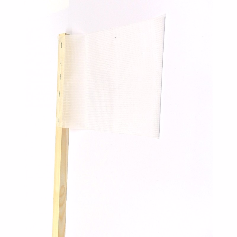 Markeringsflag Hvid, 150 cm