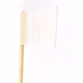  - Markeringsflag Hvid, 150 cm