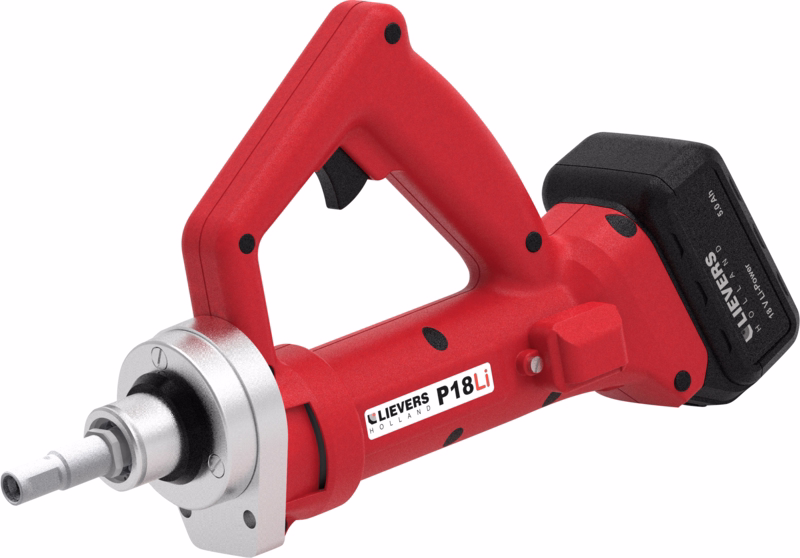 Stavvibrator Mini-Vip P18Li, m/2 x 5 Ah, lader og slange Ø38