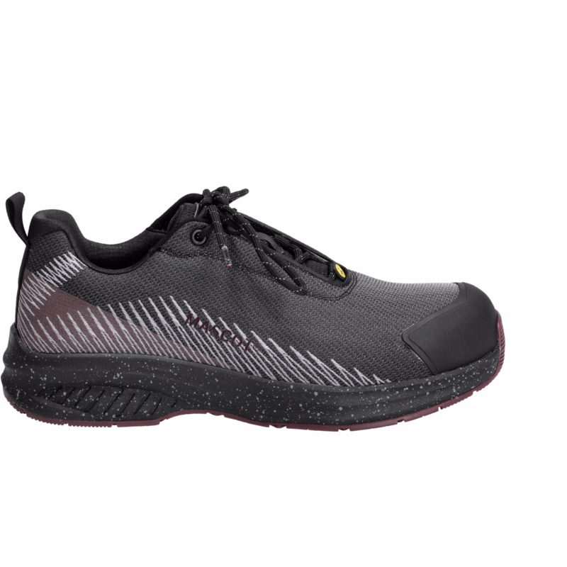 Sikkerhedssko F1600 Stengrå/bordeaux, str. 43