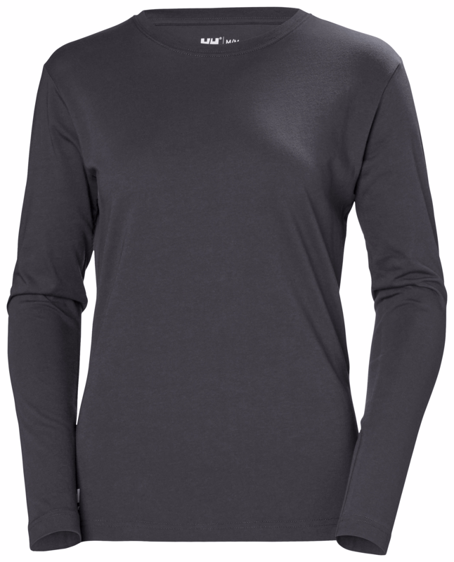 T-shirt L/Æ Dame Classic 79159 Dark grey, str. L