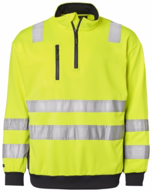 Top swede - Sweatshirt m/lyn Hi-vis 1000703 Gul/navy