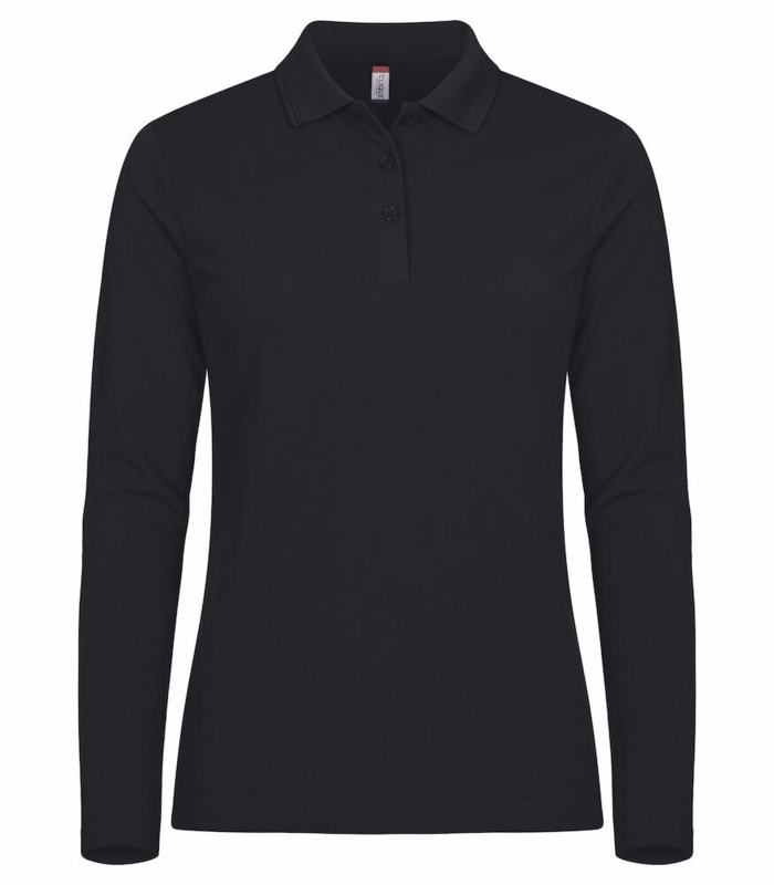 Poloshirt L/Æ 028253 Dame Manhattan Sort, str. XS
