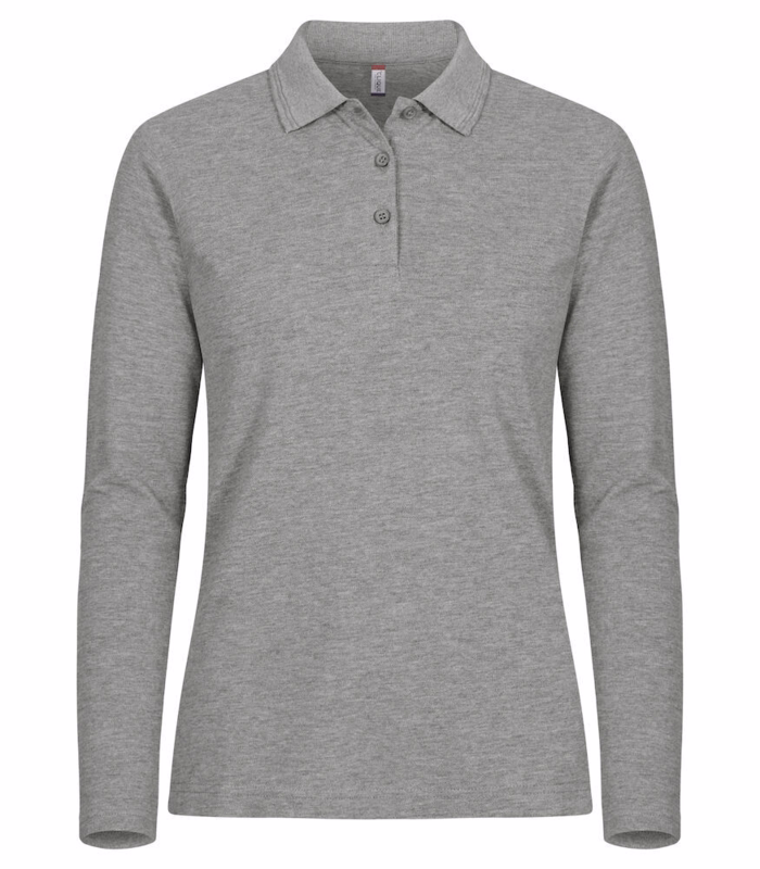 Poloshirt L/Æ 028253 Dame Manhattan Gråmeleret, str. S