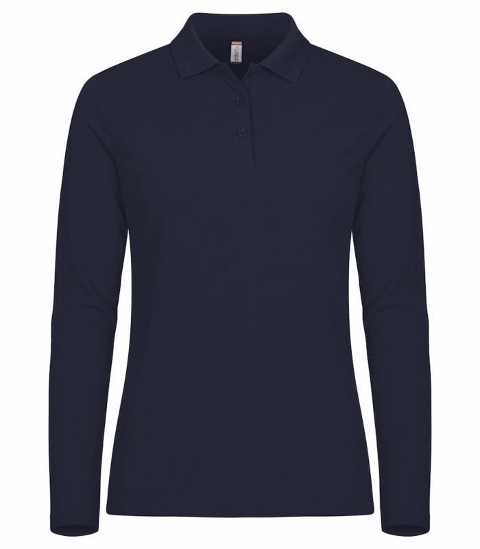 Poloshirt L/Æ 028253 Dame Manhattan Mørk Marine, str. XS