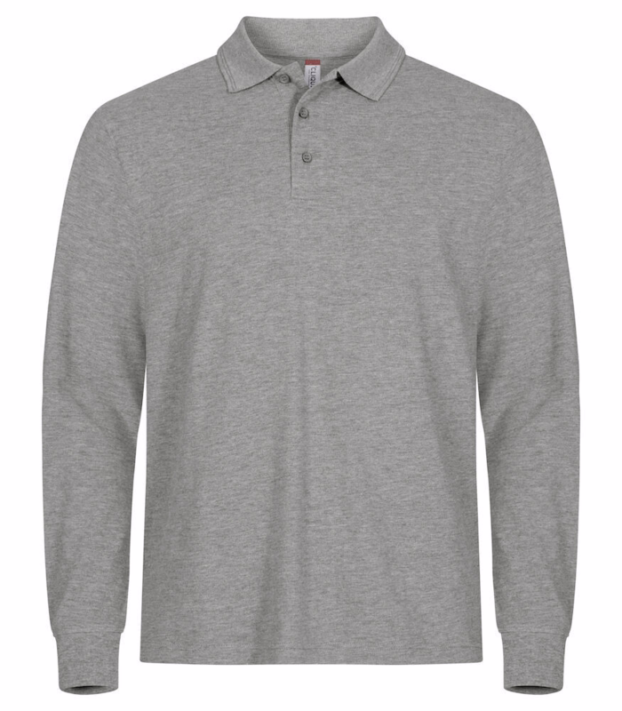 Poloshirt L/Æ 028252 Manhattan Gråmeleret, str. XS