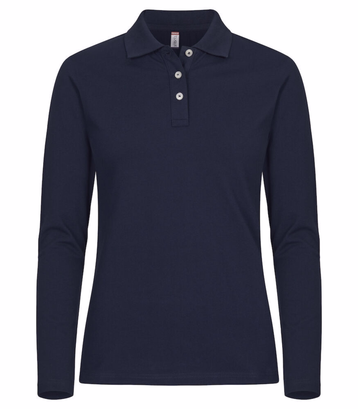 Poloshirt L/Æ 028263 Dame Premium Mørk Marine, str. S