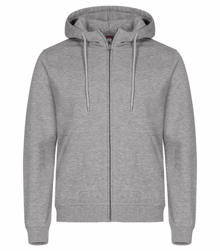 Hættetrøje m/lyn 0201034 Miami Gråmeleret, str. 3XL