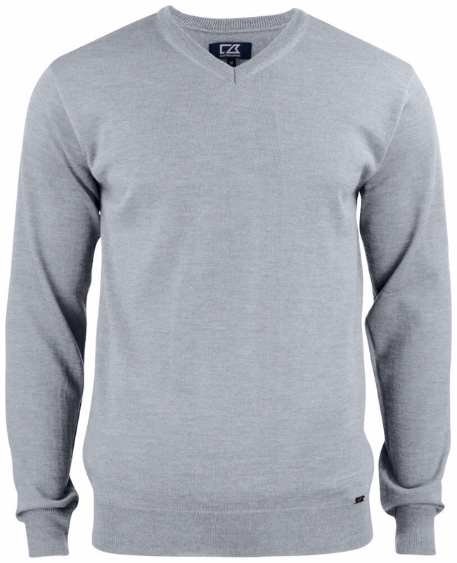 Striktrøje V-hals Everett 355430 Grå str. 3XL