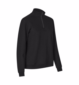 ID Identity - Sweatshirt 1/4 zip 0385 Dame Sort