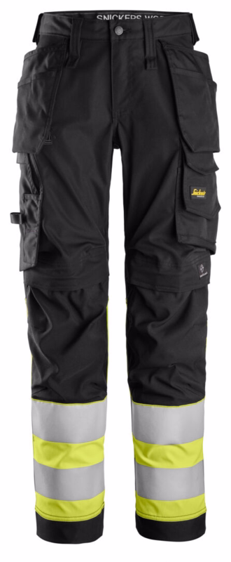 Arbejdsbuks Dame Hi-vis 6734 Sort/gul, str. 20