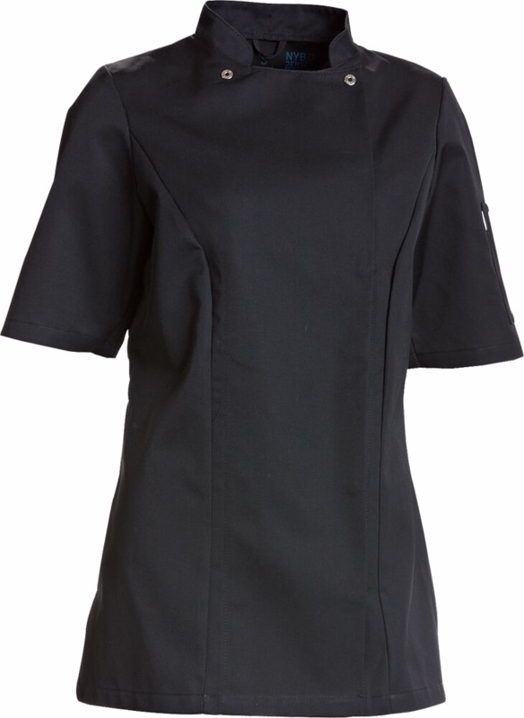 Kokkejakke Dame 1/4 ærmer 1010081 Taste Sort, str. XS