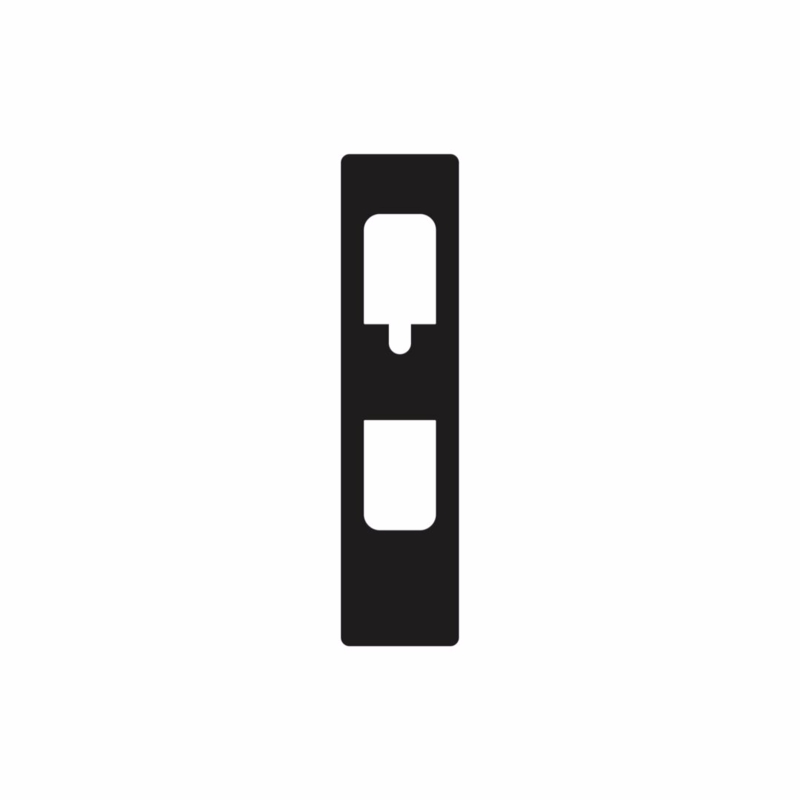 Dækplade sort indv/udv 245x58mm universal