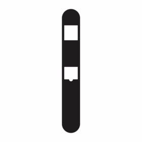 Nimly - Langskilt sort indv 340x51mm t/Code