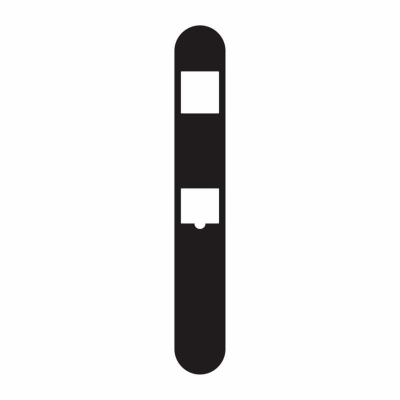 Langskilt sort udv 330x49mm t/Code