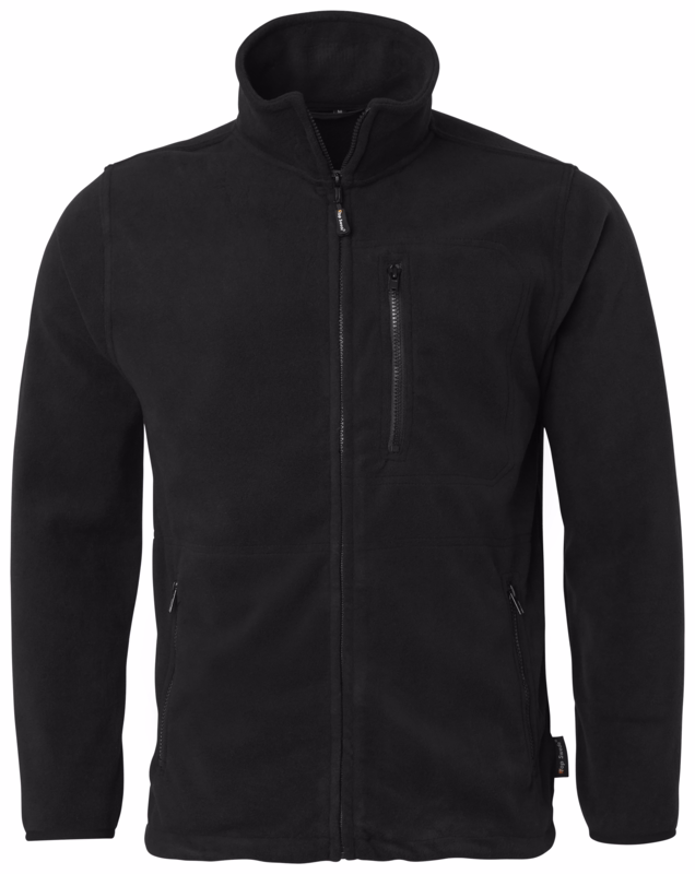 Fleecejakke 1000923 Sort, str. 5XL