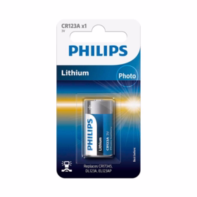 Philips - Batteri CR123A, pk á 1 stk