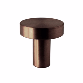 - Møbelknop mess brun Ø24x25mm Contemporary
