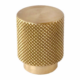  - Møbelknop mess mat Ø20x25mm Rouletteret