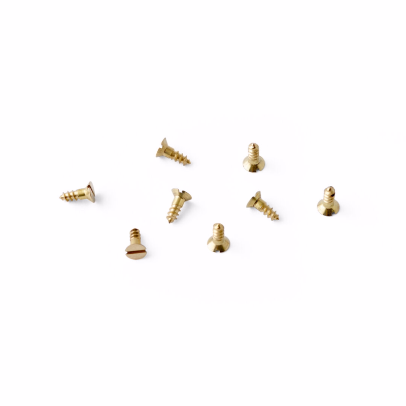 Træskruer mess Ø4x12mm, ps á 8 stk