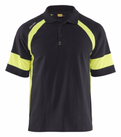 Blåkläder - Poloshirt 3528 Sort/Hi-vis Gul
