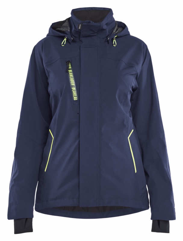 Skaljakke Dame 4403 Mørk Marineblå/gul, str. 2XL