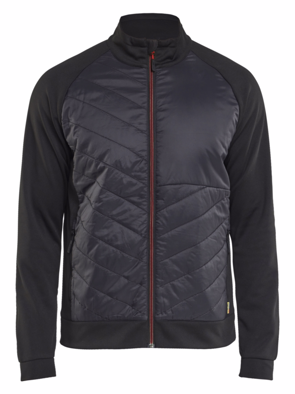 Sweatjakke 3418 Sort/rød, str. 4XL