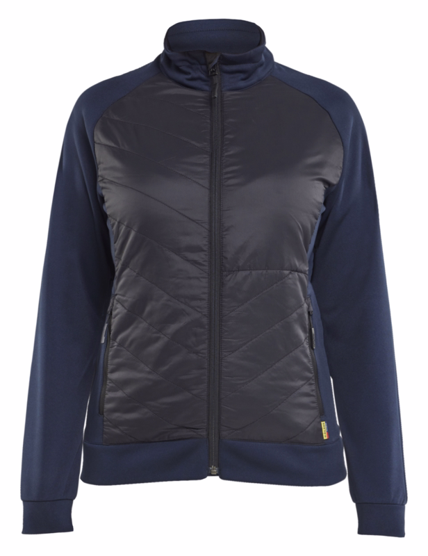 Sweatjakke Dame 3419 Mørk Marineblå/Sort, str. 3XL