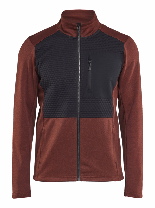 Sweatshirt m/lyn 3548 Brændt Rød/sort, str. L