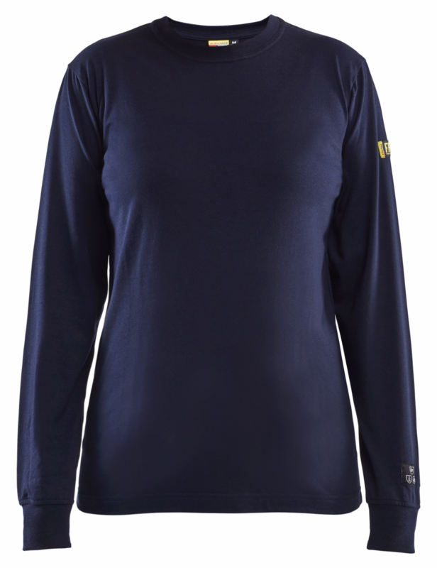 T-shirt L/Æ Dame 3467 Marineblå, str. 3XL