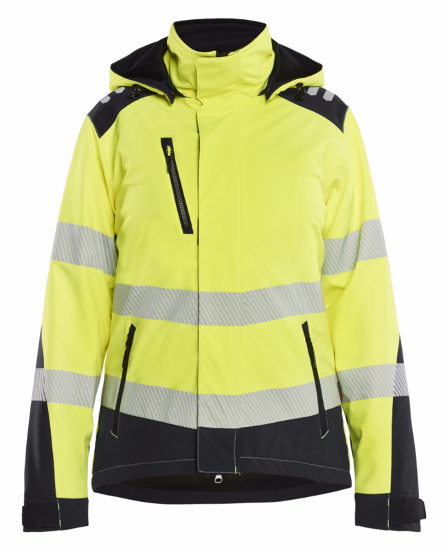 Vintersoftshell jakke Dame Hi-vis 4401 Gul/sort, str. 3XL