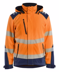 Blåkläder - Vintersoftshell jakke Hi-vis 4400 Orange/Marineblå