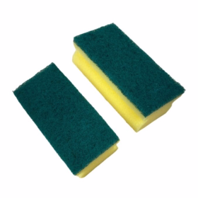 Stiwex - Skuresvamp grøn/gul grov 140x70x50mm á 2 stk.