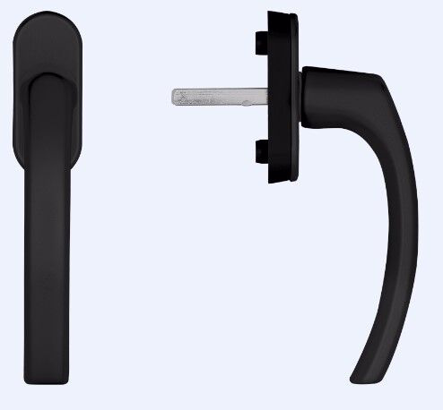 Paskvilgreb drejekip 90° 7x37mm Sort