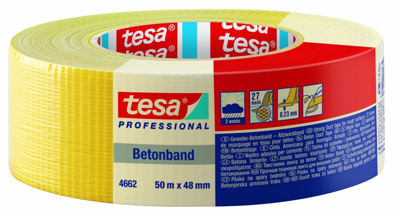 Betontape PRO 4662 50mx48mm Gul