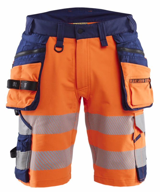 Arbejdsshorts Hi-vis 1120 Orange/Marineblå, str. C44