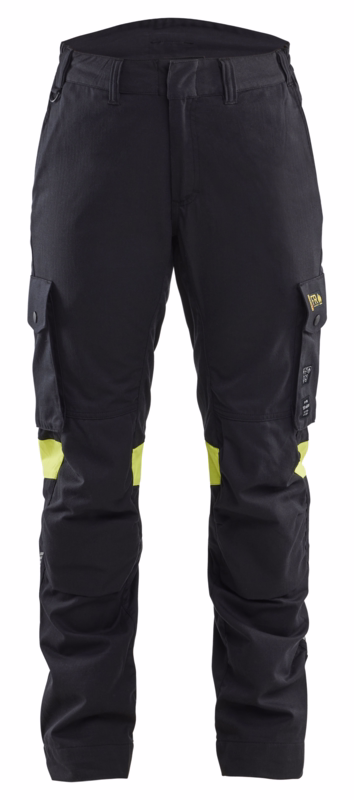 Arbejdsbuks Dame 7107 Sort/hi-vis gul, str. C36
