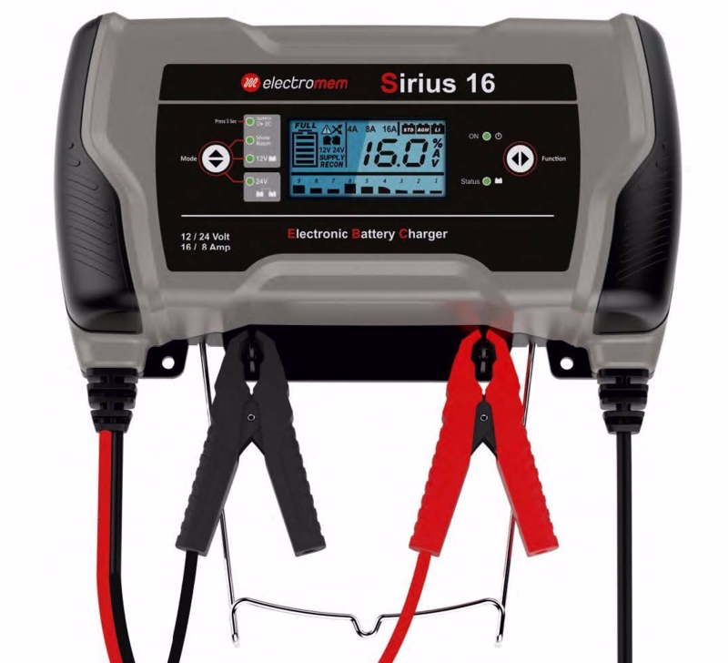 Batterioplader SPI16PRO 12V-16A/24V-8A