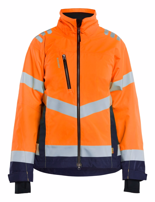 Skaljakke Dame Hi-vis 4761 Orange/Marineblå, str. 3XL