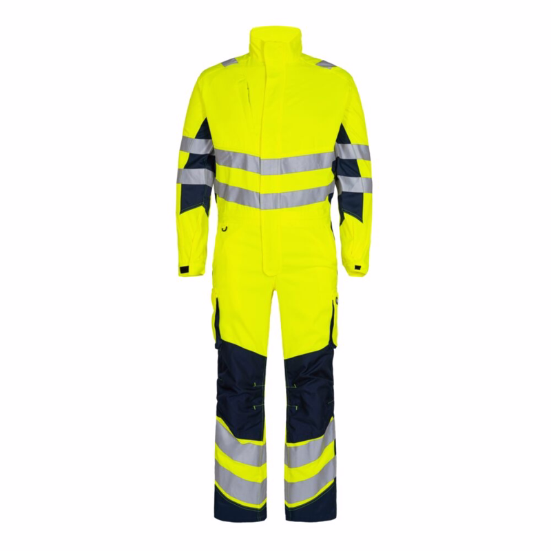Kedeldragt Hi-vis 4545 Gul/blue ink, str. 6XL